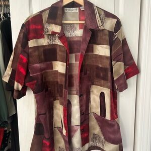 Unisex Patterned Short Sleeve Shirt